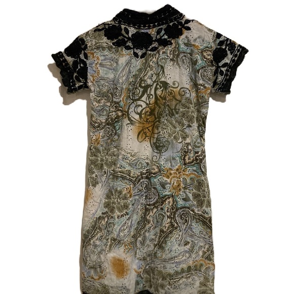 Elegant Boho Black and Multicolor Women's Dress Size XS - Picture 2 of 6